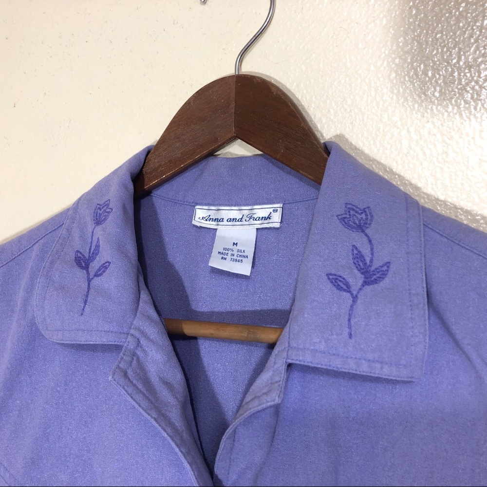 Vintage Anna and Frank Womens Silk Shirt Dress - Picture 3 of 4